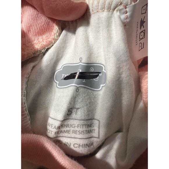 Mud Pie 5T PINK GOLF PAJAMAS 2pc pants PJs glitter NWT Master's green long sleev - Picture 5 of 6